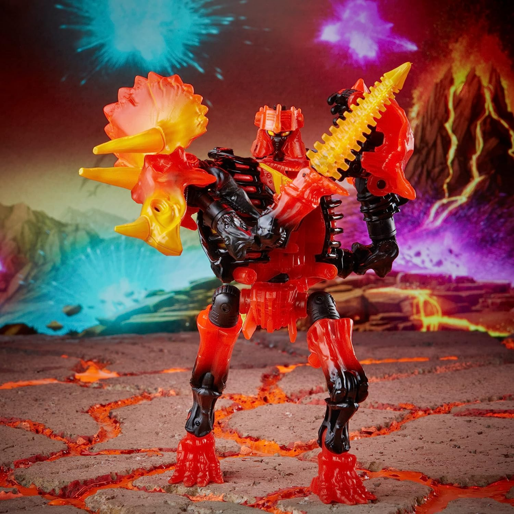 Transformers Generations War For Cybertron Deluxe Wfc-K39 Tricranius Beast Power Fire Blasts