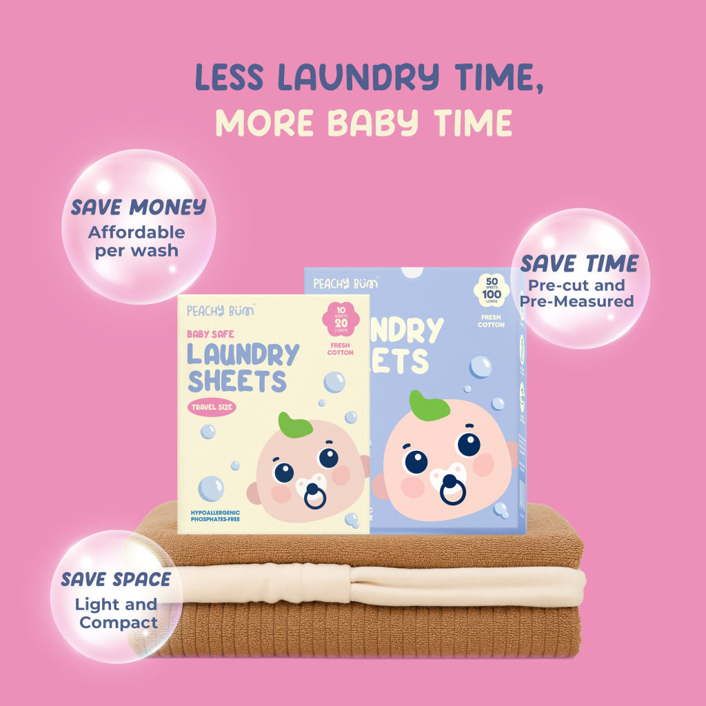 [Travel Size] Baby Safe Laundry Sheets - Fresh Cotton