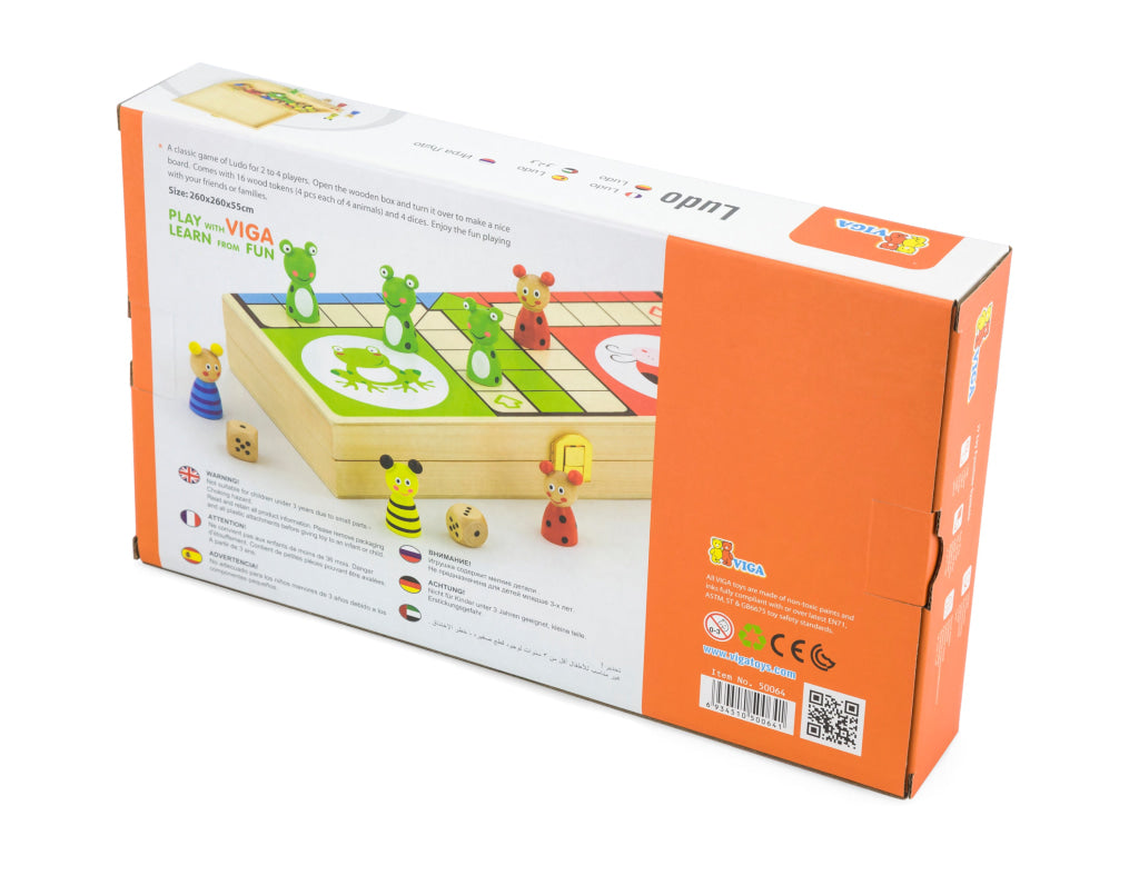 Viga Wooden Ludo Board Game