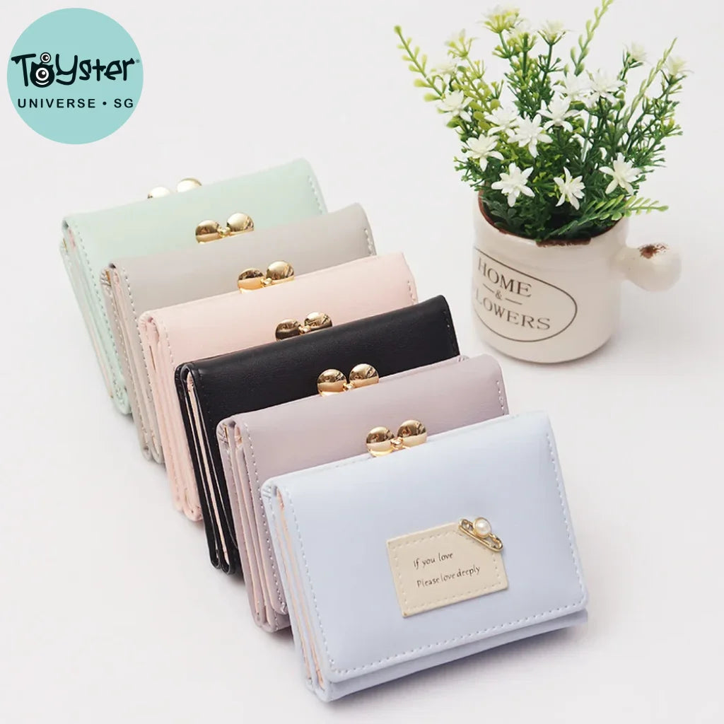 Women Short Design Three Fold Wallet