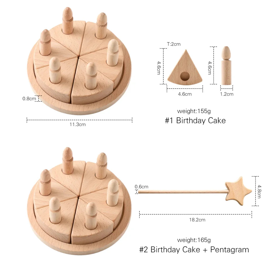 Wooden Birthday Cake Pretend Toy