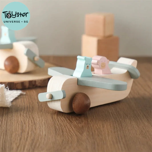 Wooden Building Blocks Aircraft