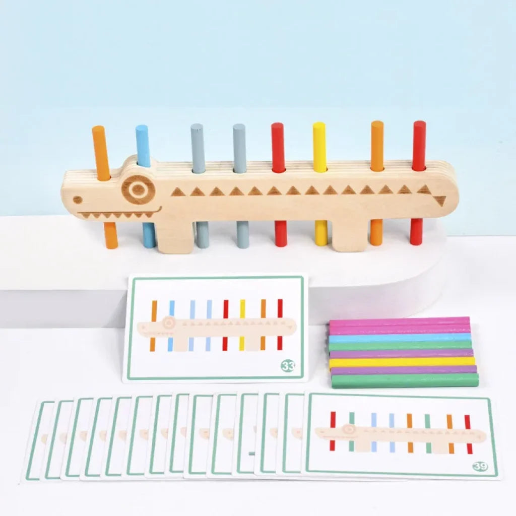 Wooden Toy Colour Matching Games - As shown