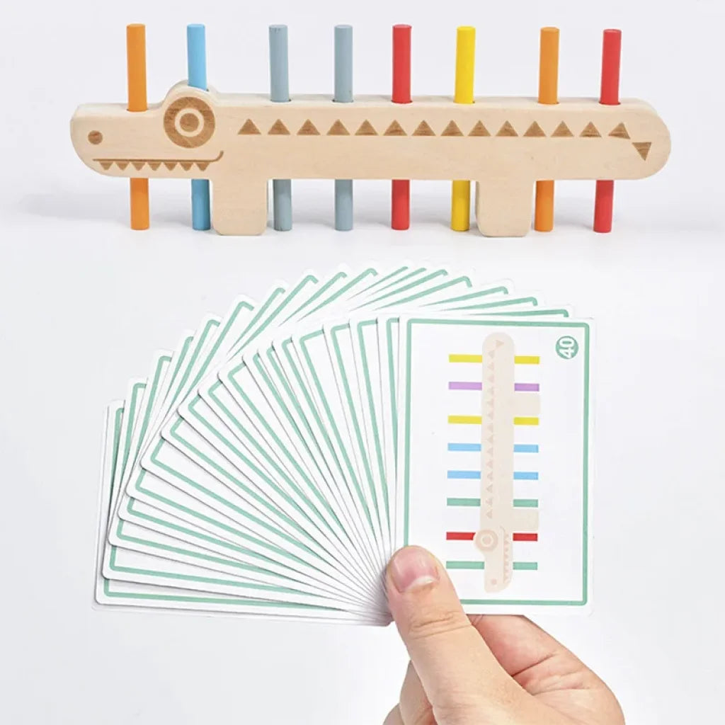 Wooden Toy Colour Matching Games - As shown