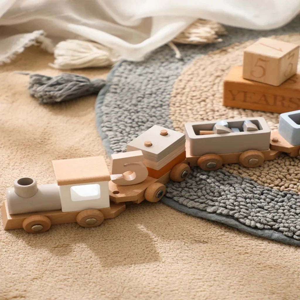 Wooden Train Birthday Montessori Toys