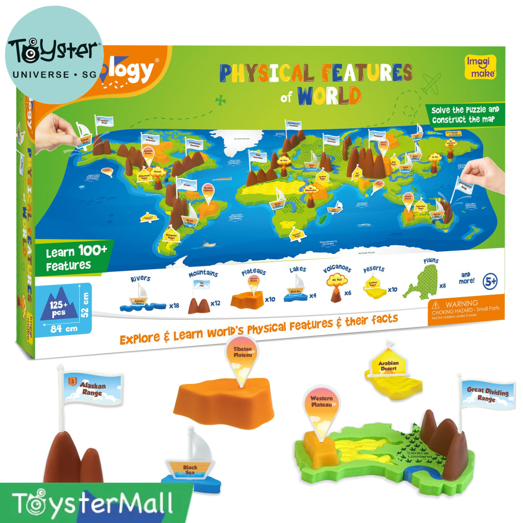 World Interactive Geography Puzzle – Physical Features & Landforms - Mapology