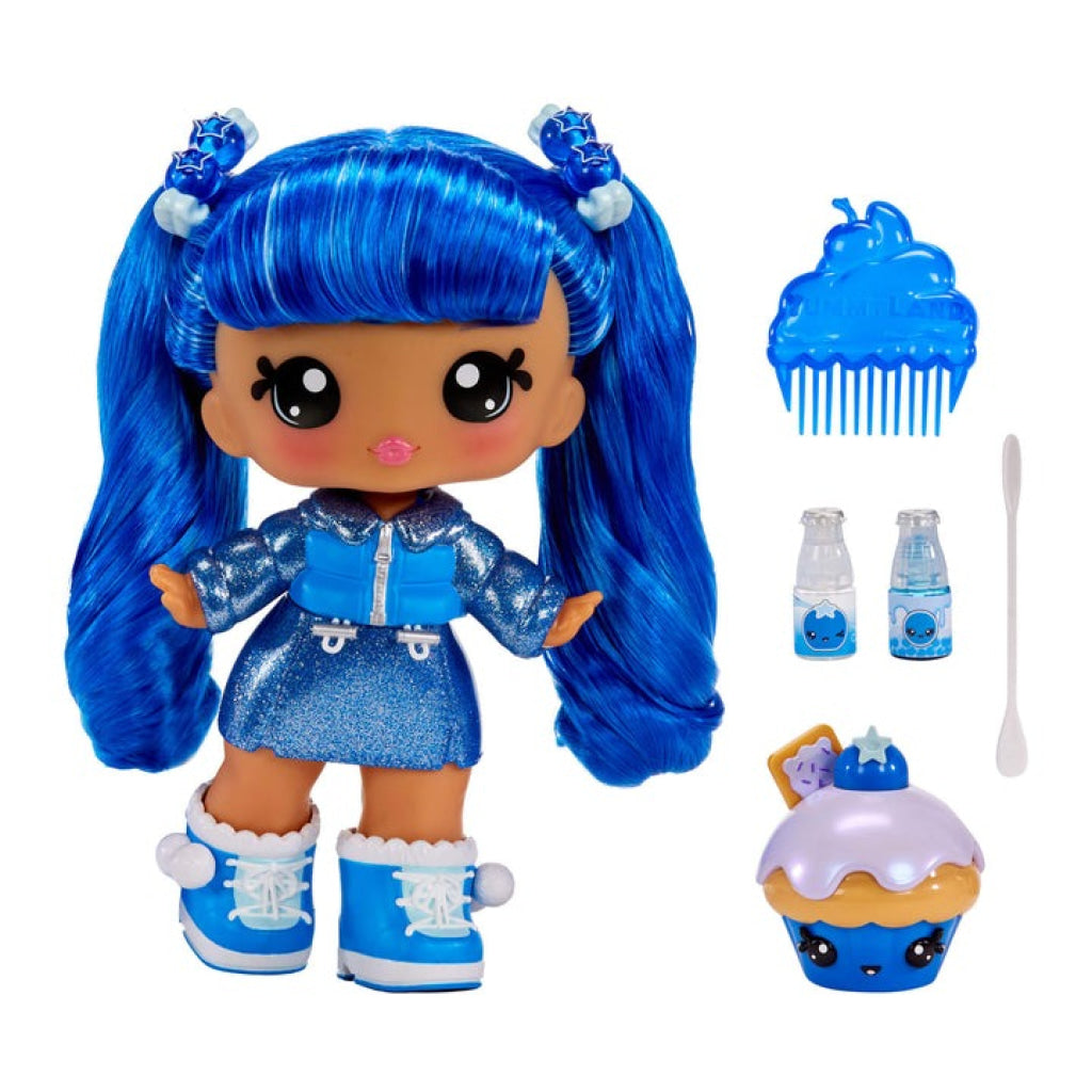 Yummiland Large Doll With Lipgloss Pet - Rory Blueberry