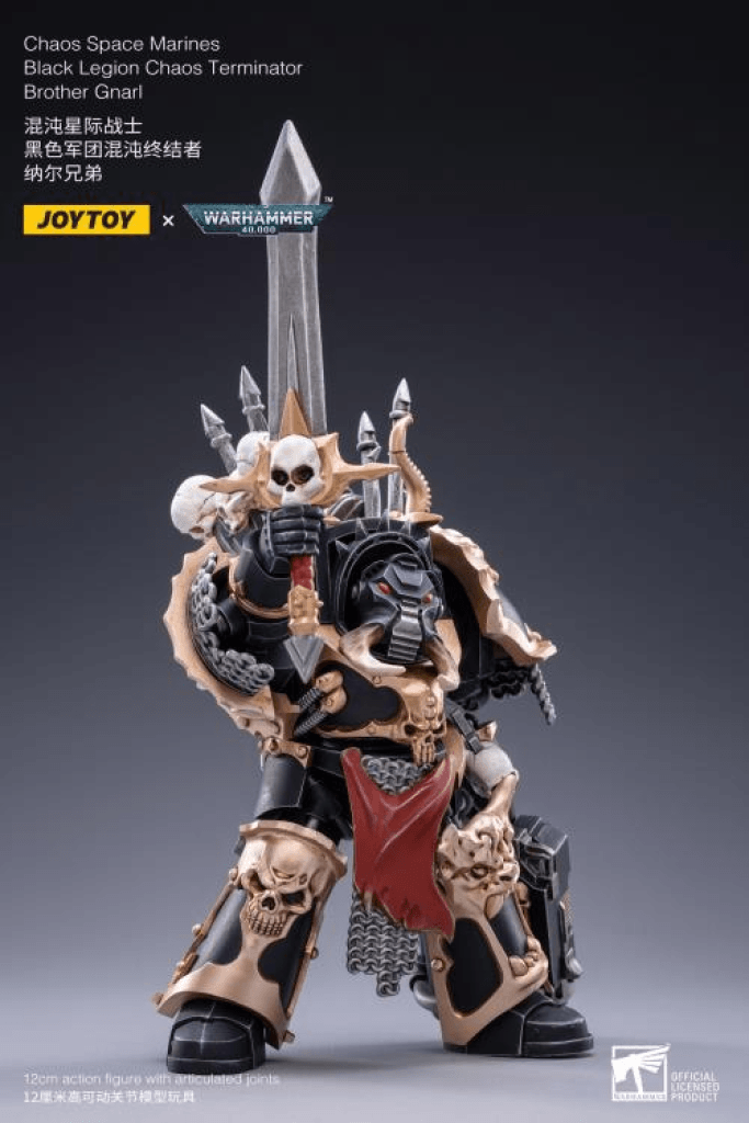 Joytoy Warhammer 40K Black Legion Chaos Terminator Brother Gnarl Warhammer